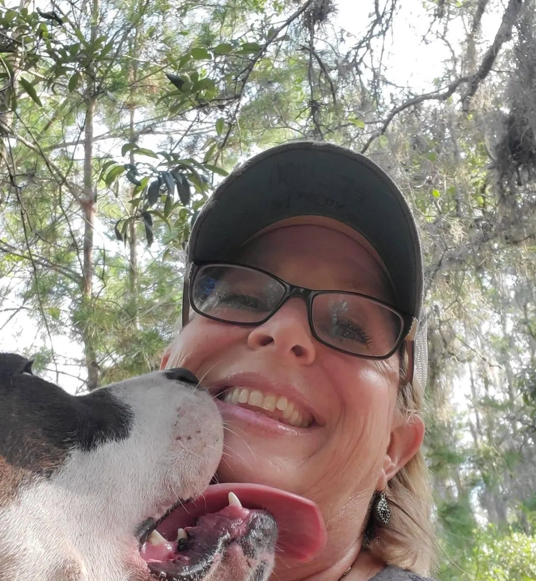 Sharon with the rescues, photo 1